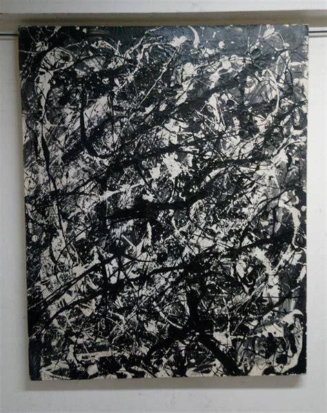 Sold Price Jackson Pollock Oil On Canvas Black And White March 3