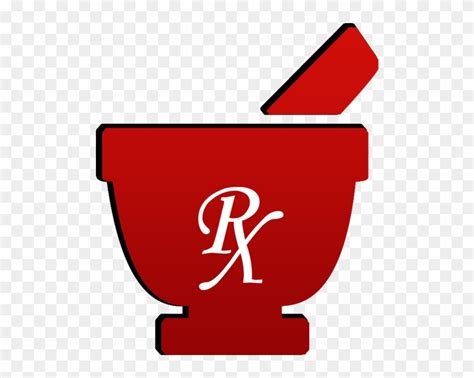 Mortar Pestle Symbol Rx Mortar And Pestle Red Clipart 4861014 Pikpng