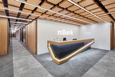Mbank Headquarters Łódź Office Snapshots Reception Desk Design
