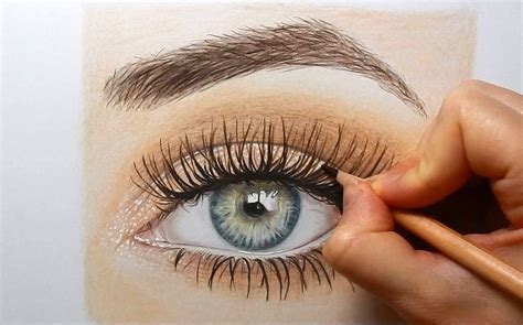 Drawing A Realistic Eye With Colored Pencils Emmy Kalia Lips Drawing Painting Drawing