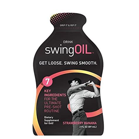 Swing Oil Dietary Supplement For Golf Strawberry Banana 3 Fl Oz