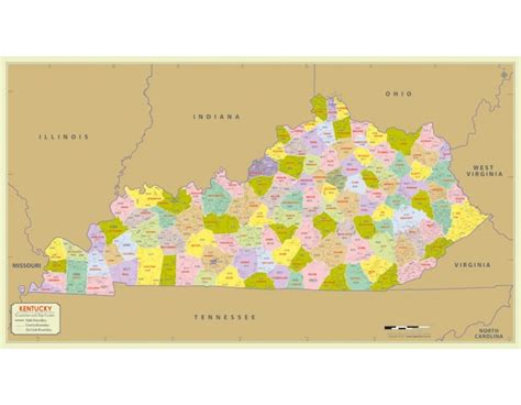 Kentucky Zip Code Map Map Of The Usa With State Names