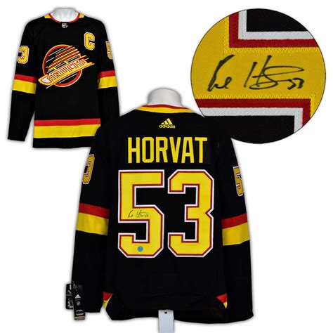bo horvat vancouver canucks autographed retro alt adidas authentic hockey jersey nhl auctions
