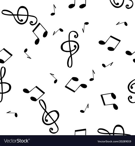 Seamless Pattern With Musical Notes Royalty Free Vector