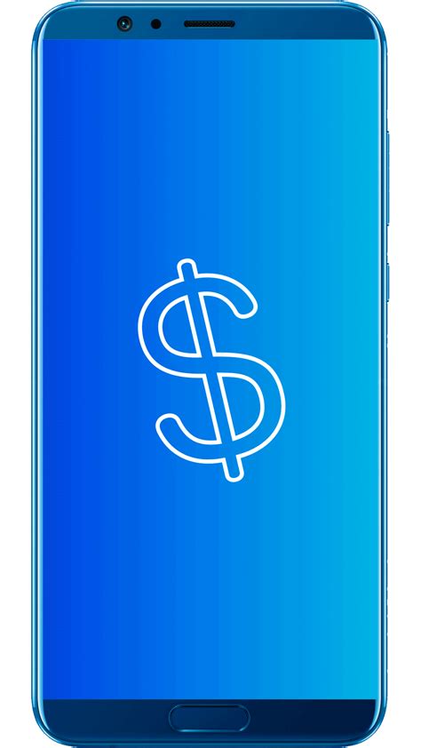 An Image Of A Phone With A Dollar Sign On The Front And Bottom Half Of It