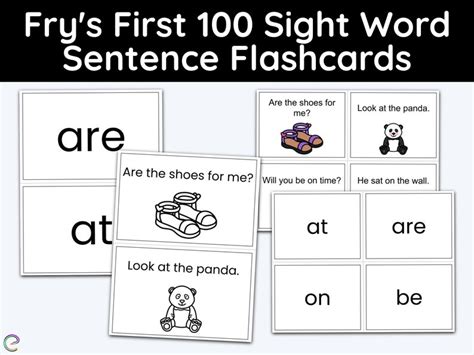 Fry Sight Words Flashcards Reading Printable Preschool Etsy Canada
