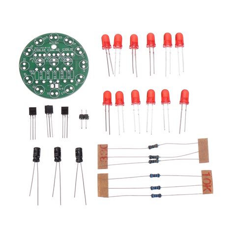 Diy Electronic Kit Set Led Round Water Light Production Kit For Skill