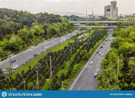 View Of Modares Highway In Tehran Ir Stock Image Image Of Road