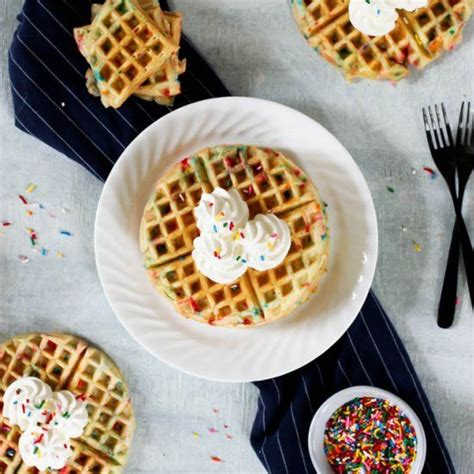 These Funfetti Waffles Taste Like Vanilla Cake And Are The Perfect