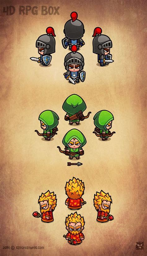 4 Direction Rpg Characters Eatcreatures Game Character Design