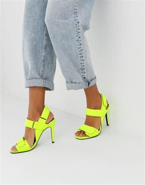 Neon Yellow Sandals Heels Sandal Design