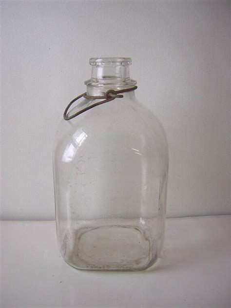Vintage Antique 1 Gallon Glass Milk Bottle Jug Duraglass