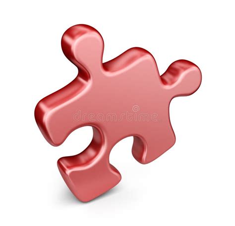 Single Jigsaw Puzzle Piece 3d Icon Isolated Stock Illustration