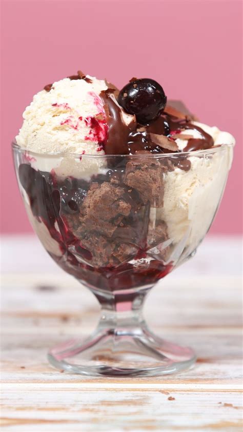 Black Forest Sundae Recipe Sundae Recipes Fun Desserts Sundae