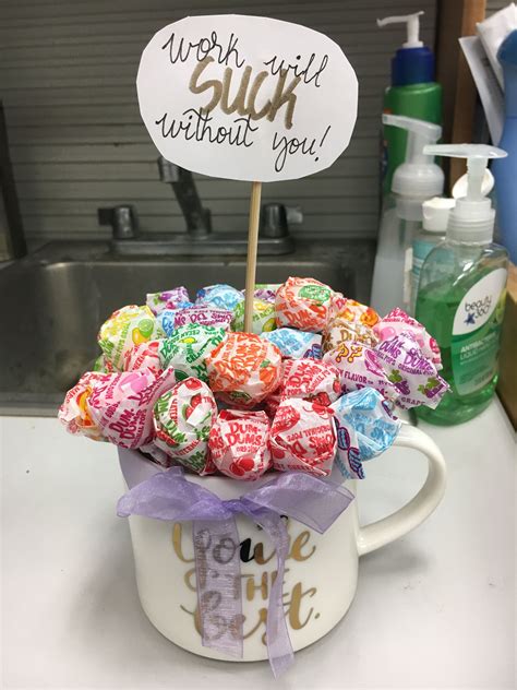 If you're short on ideas, survey a few people in the company to get an idea of the kinds. Coworker leaving gift! | DIY | Pinterest | Leaving gifts ...