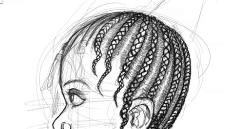 How to draw a braid. How to Draw Braids ( Yoruba Hairstyle Koroba aka Basket ...