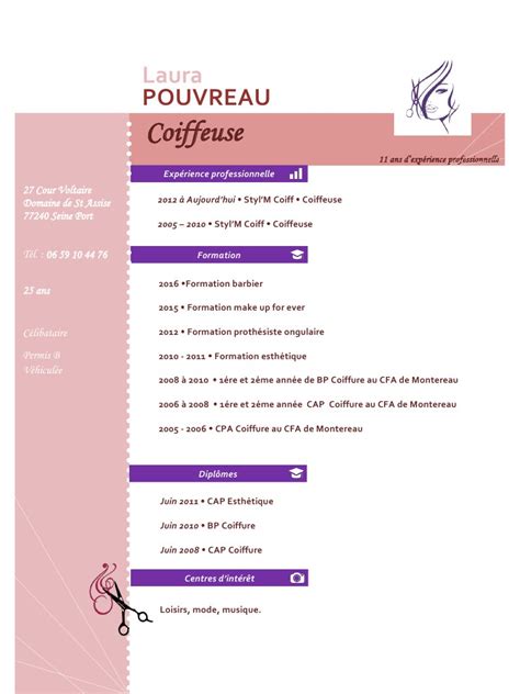 Les exemples de cv coiffeuse sont les premiers documents permettant au recruteur de vérifier les compétences de la coiffeuse ou du coiffeur. faire un cv coiffure