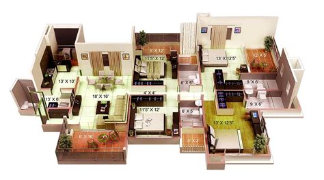 4 Bedroom Apartmenthouse Plans Futura Home Decorating