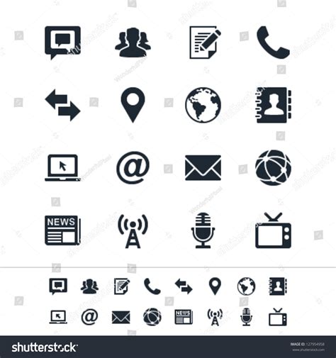 Media And Communication Icons Stock Vector Illustration 127954958