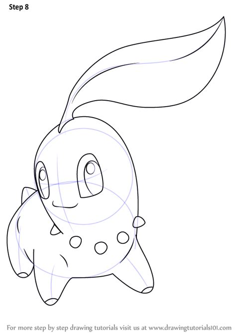 Step by Step How to Draw Chikorita from Pokemon : DrawingTutorials101.com