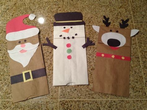 Reindeer Craft From Paper Bag Craft Paper Bag Hand Puppets Easy And