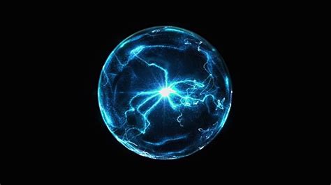 Abstract Blue Energy Or Plasma Ball
