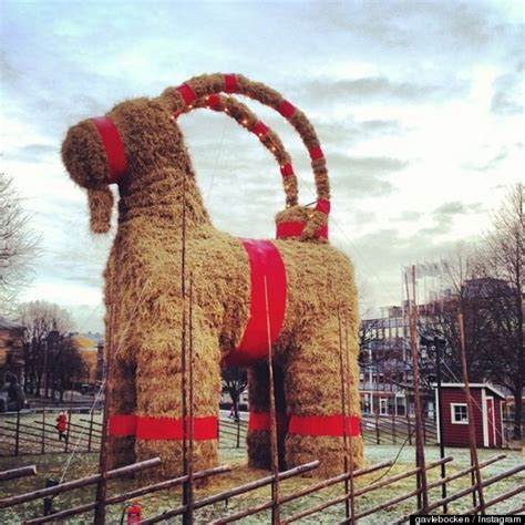 Gavle Goat Hopes To Survive Fire In Christmas 2013 As Swedish Town Protects Giant Straw
