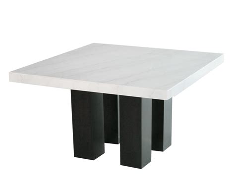 Camila 54 Inch Square White Marble Top Dining Table Dfw Furniture Co