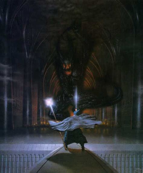 Lord Of The Rings Ted Nasmith Lord Of The Rings Balrog Lotr Art