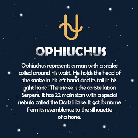 The Constellation Ophiuchus Represents A Man Holding A Snake Starsigns