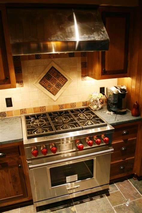 Mosaic Backsplash Above Range Trendy Kitchen Backsplash Stove