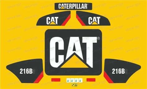 Caterpillar 216b3 Skid Steer Loader Decals Stickers Compatible