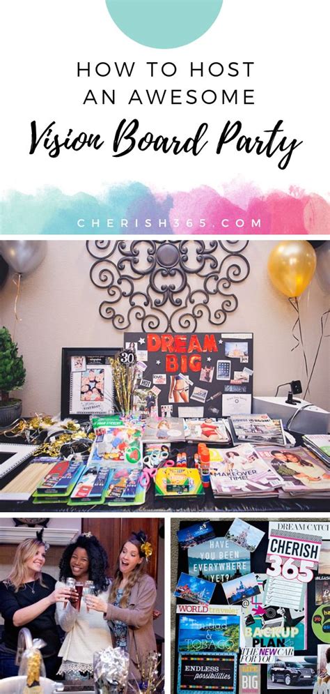 How To Host A Vision Board Party Vision Board Party Themes Vision