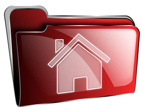 Clipart Folder Icon Red Home