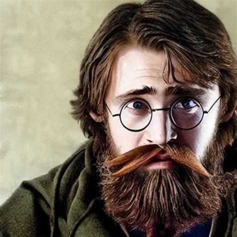 Harry Potter With Long Beards And Beautiful Mustache Stable