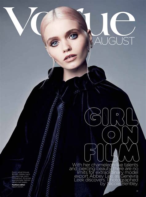 Abbey Lee Kershaw Is Striking In Vogue Australias August Cover Shoot