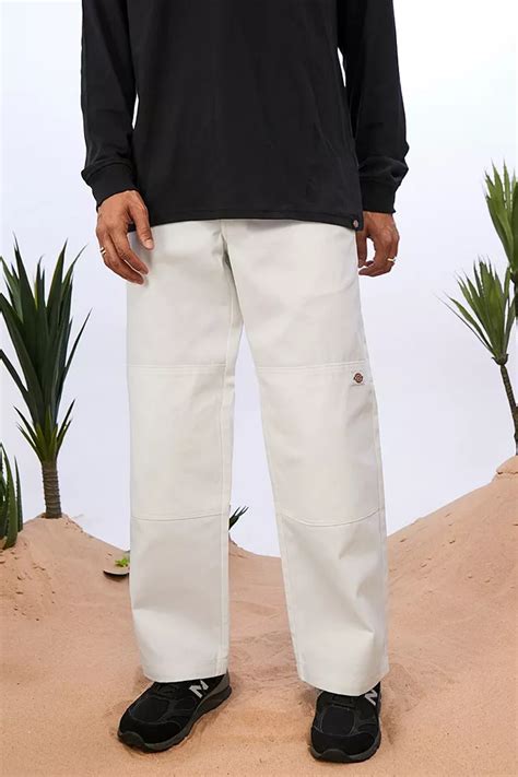 Dickies White Double Knee Work Pants Urban Outfitters Uk