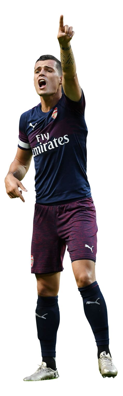 His height is 185 cm. Granit Xhaka football render - 48609 - FootyRenders