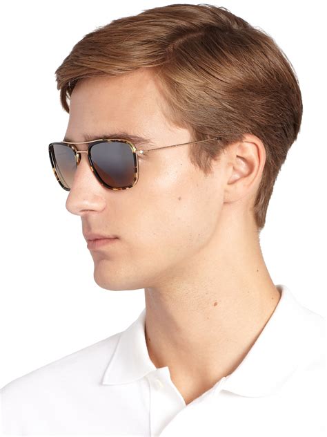 Lyst Barton Perreira Collins 55mm Square Shape Aviator Sunglasses In