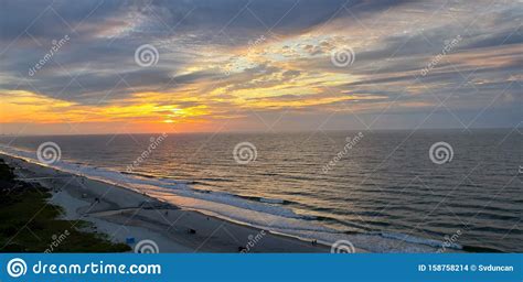 Myrtle Beach Sunrise And Aerial View Stock Photo Image Of Sunrise