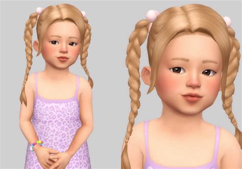 Hyemi Hair Casteru On Patreon Sims Hair Sims 4 Toddler Cc Sims 4