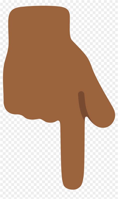 Finger Pointing Down Emoji Png Svg Stock Brown Finger Pointing Down