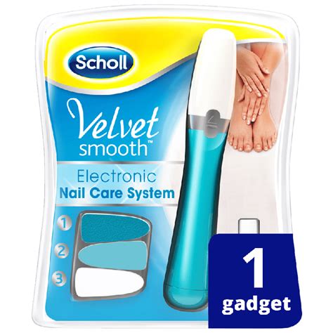 Scholl Velvet Smooth Electronic Nail Care System File Buff And Shine