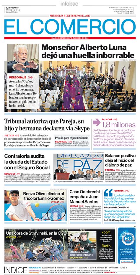 El Comercio Ecuador Miércoles 08 De Febrero De 2017 Infobae