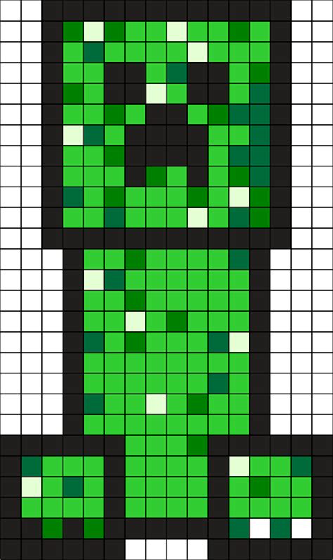 Creeper Perler Bead Pattern Bead Sprites Characters Fuse Bead Patterns