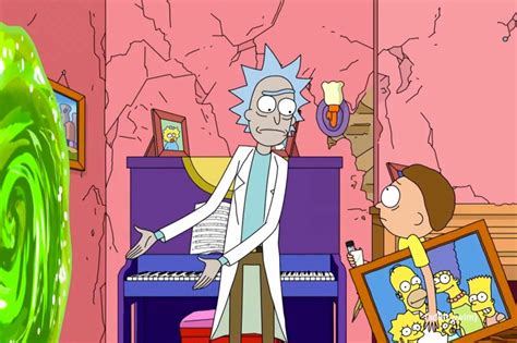 Rick And Morty Invade The Simpsons Couch Gag
