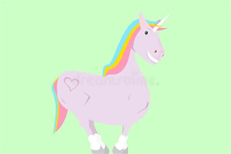 Pink Unicorn With Rainbow Colors Stock Illustration Illustration Of