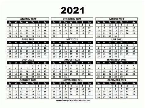 Print Free Calendars Without Downloading 2021 Example Calendar Printable
