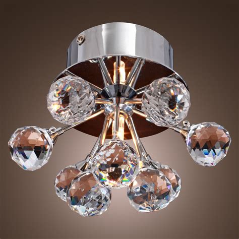 Lamp shades replacement lamp shades. Modern Floral Shape Crystal Ceiling Light Fixture Flush ...