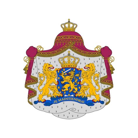Niederländisches Wappen Heraldik Emblem Premium Vektor